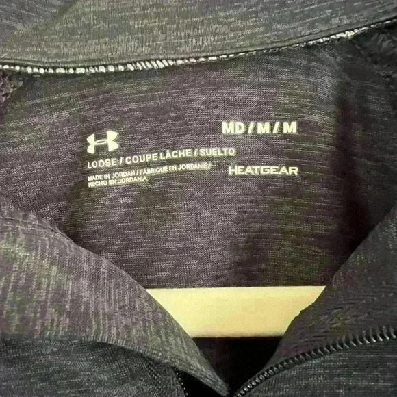 Under Armour Women’s 1/4 Zip Navy Pullover Heatgear Size Medium - Picture 2 of 3